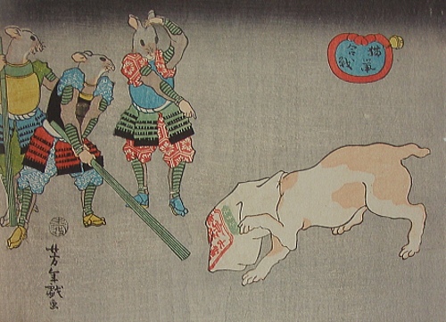 浮世绘画师歌川国芳:自画像也洋溢着爱猫之情