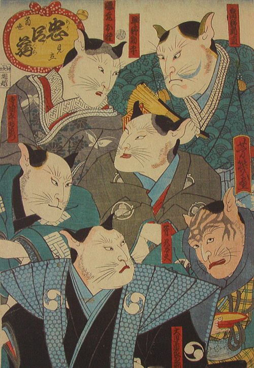 浮世绘画师歌川国芳:自画像也洋溢着爱猫之情