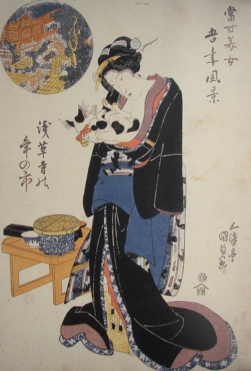 浮世绘画师歌川国芳:自画像也洋溢着爱猫之情